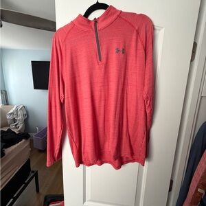 Under Armour Red HeatGear Quarter-Zip Top
